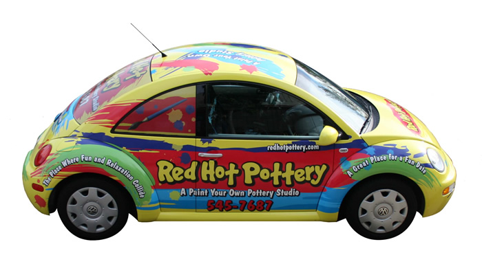 eGenoa Vehicle Wrap on a Volkswagen Beetle